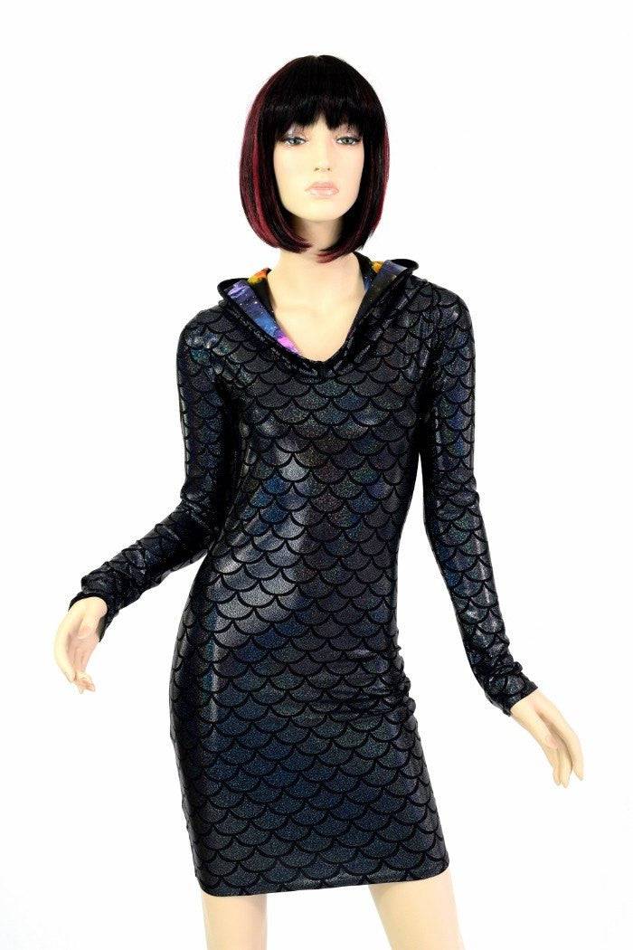 spiked bodycon dress Black Dragon burlesque outfit