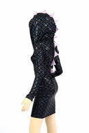 Black Dragon Spiked Dress - Coquetry Clothing