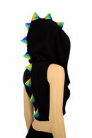 Black Dragon Zipper Front Crop Top - Coquetry Clothing