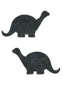 Black Holo Apatosaurus Pasties - Coquetry Clothing