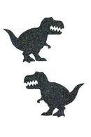 Black Holo T Rex Pasties - Coquetry Clothing