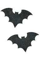 Black Holographic Bat Pasties - Coquetry Clothing