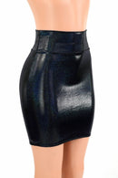 Black Holographic Bodycon Skirt - Coquetry Clothing