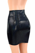 Black Holographic Bodycon Skirt - 4