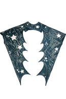 Black Holographic Incubus Bolero with White Vinyl Stars - Coquetry Clothing