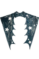 Black Holographic Incubus Bolero with White Vinyl Stars - Coquetry Clothing