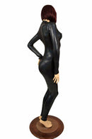 Black Holographic "Stella" Catsuit - Coquetry Clothing