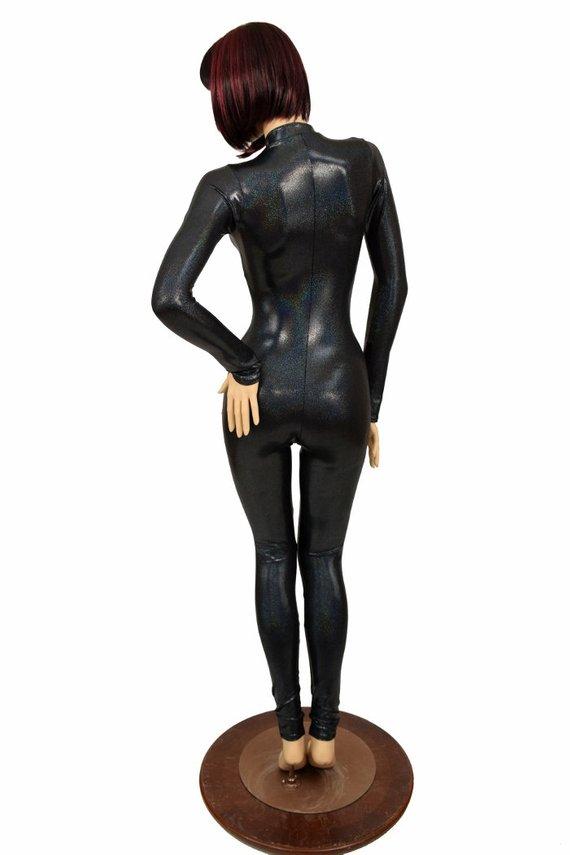 Black Holographic "Stella" Catsuit - 5