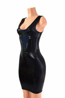 Black Holographic Tank Dress - Coquetry Clothing
