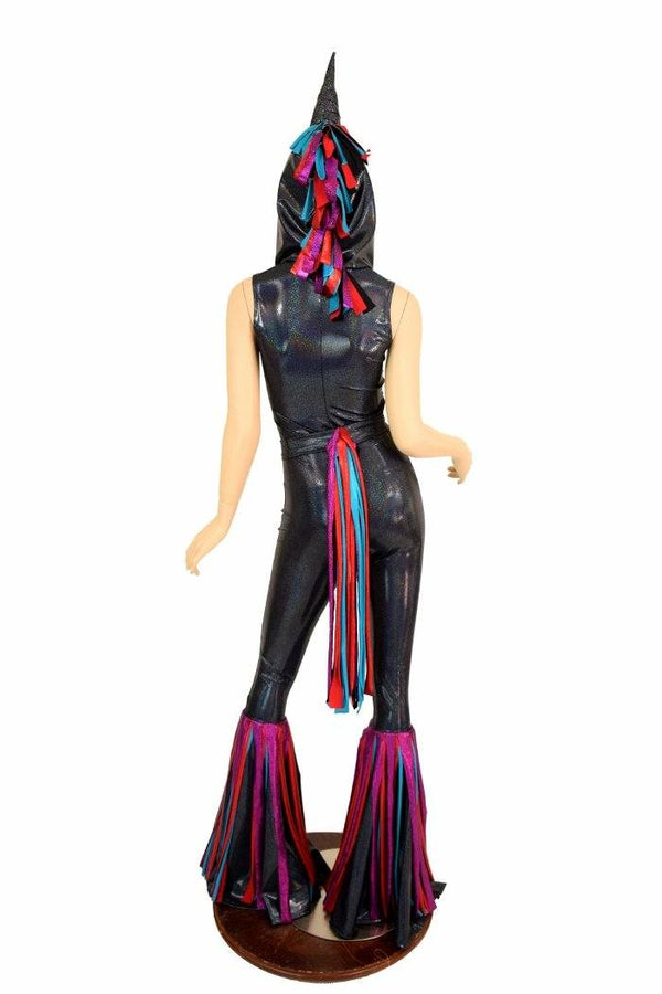 Black Holographic Unicorn Catsuit - 3