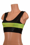 Black & Lime Mini Crop Top - 6