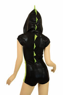 Black & Lime Side Panel Dragon Romper - Coquetry Clothing
