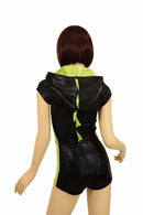 Black & Lime Side Panel Dragon Romper - Coquetry Clothing
