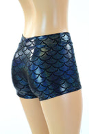Black Mermaid Mid Rise Shorts - Coquetry Clothing