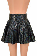 Black Mermaid Scale Rave Skirt - 3