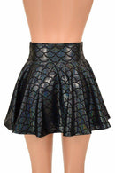 Black Mermaid Scale Rave Skirt - Coquetry Clothing