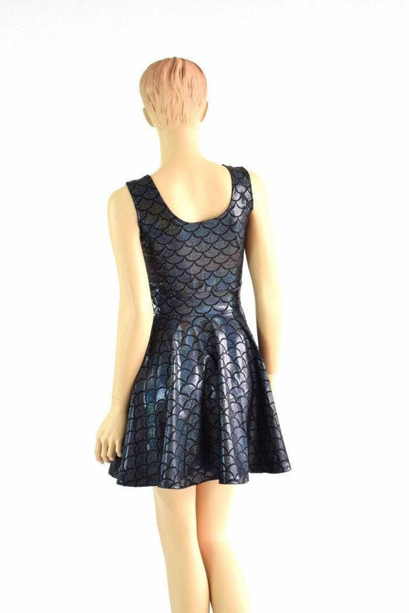 Black Mermaid Skater Dress - Coquetry Clothing