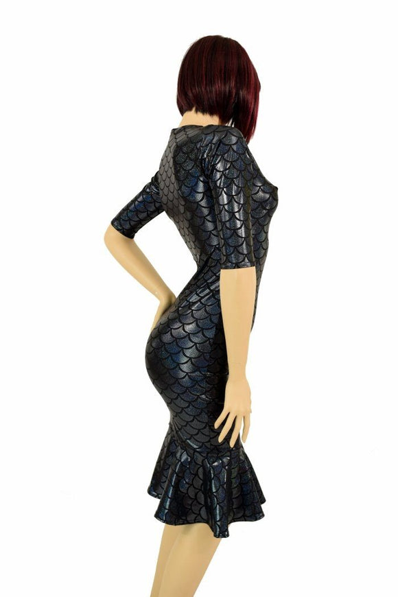 Black Mermaid Wiggle Dress - Coquetry Clothing