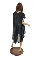 Black Mesh Hi Lo Tunic - Coquetry Clothing