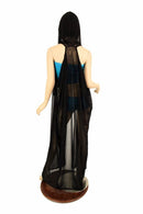 Black Mesh Hooded Racerback Duster - Coquetry Clothing