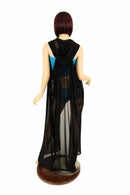 Black Mesh Hooded Racerback Duster - Coquetry Clothing