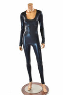 Black Metallic Catsuit - Coquetry Clothing