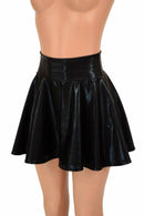 Black Metallic Mini Rave Skirt - Coquetry Clothing