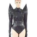 Black Mystique Dramatic 5 PC Set with Bow, Gloves, Belt and Romper - Coquetry Clothing