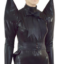Black Mystique Dramatic 5 PC Set with Bow, Gloves, Belt and Romper - Coquetry Clothing