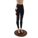 Black Mystique High Waist Leggings with O - Ring Cutouts - Coquetry Clothing