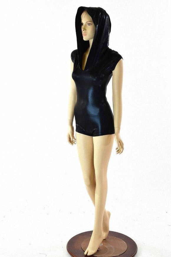 Black Mystique Hoodie Romper - Coquetry Clothing