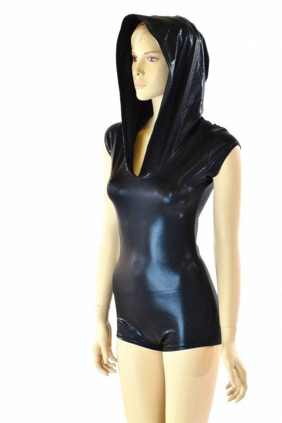 Black Mystique Hoodie Romper - Coquetry Clothing