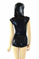 Black Mystique Hoodie Romper - Coquetry Clothing