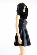 Black Mystique Hoodie Skater Dress - Coquetry Clothing