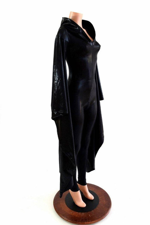 Black Mystique Kimono Sleeve Catsuit - Coquetry Clothing