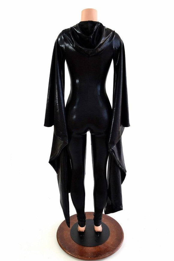 Black Mystique Kimono Sleeve Catsuit - Coquetry Clothing