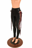 Black Mystique Lace Up Leggings - Coquetry Clothing