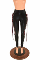 Black Mystique Lace Up Leggings - Coquetry Clothing