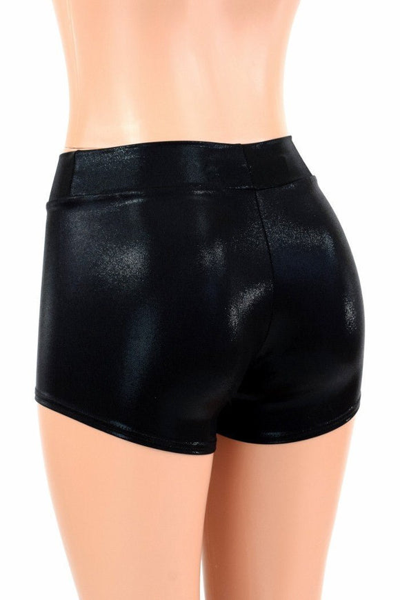 Black Mystique Mid Rise Shorts - Coquetry Clothing