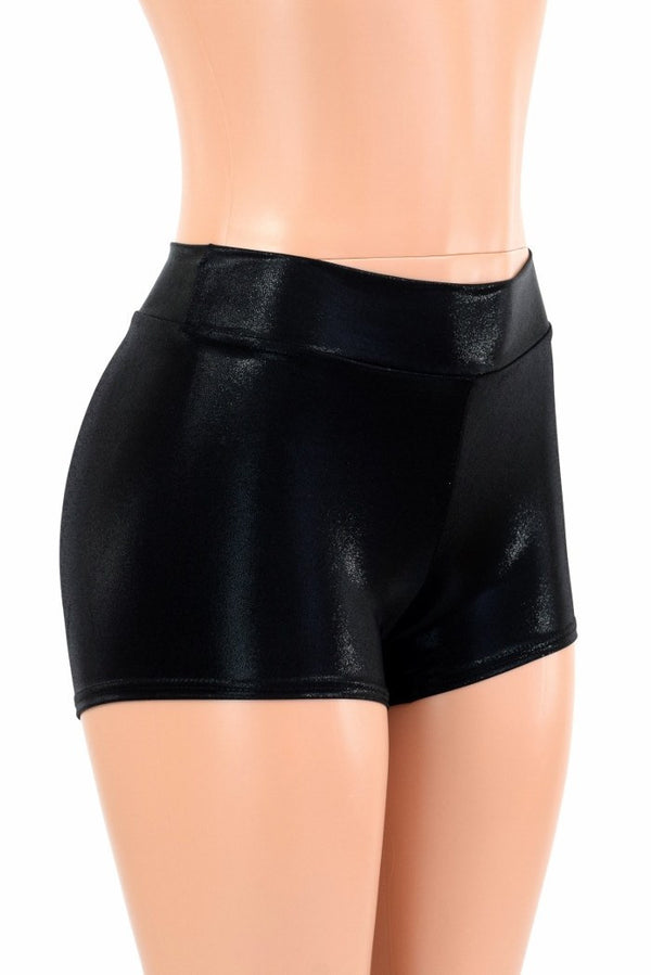Black Mystique Mid Rise Shorts - 3