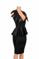 Black Mystique Peplum & Skirt Set - Coquetry Clothing