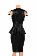 Black Mystique Peplum & Skirt Set - Coquetry Clothing