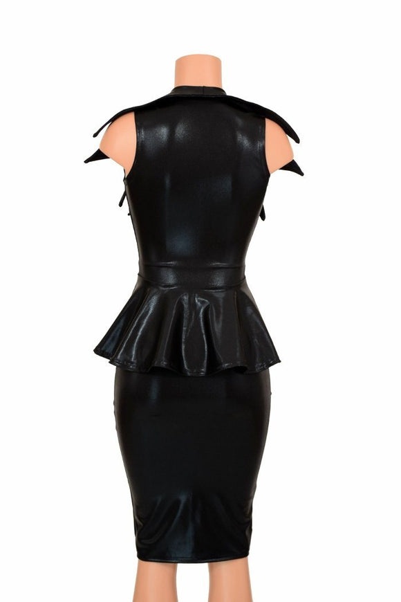 Black Mystique Peplum & Skirt Set - Coquetry Clothing