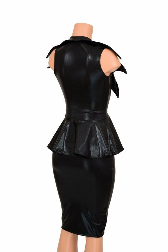 Black Mystique Peplum & Skirt Set - Coquetry Clothing