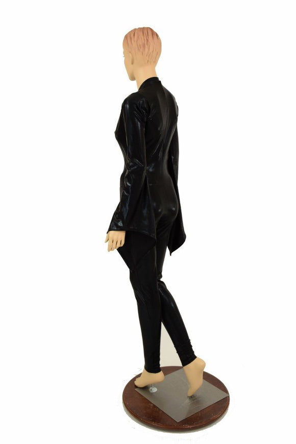 Black Mystique Plunging V Catsuit - Coquetry Clothing