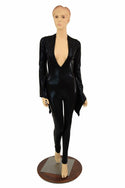 Black Mystique Plunging V Catsuit - 1