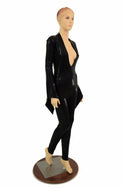 Black Mystique Plunging V Catsuit - 2