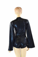 Black Mystique Plunging V Romper - Coquetry Clothing