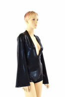 Black Mystique Plunging V Romper - Coquetry Clothing