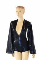 Black Mystique Plunging V Romper - Coquetry Clothing